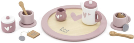 Label Label houten Theeservies evt. Naam & Geboortedatum