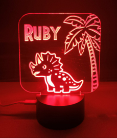 Lamp Triceratops met Naam en  of Geboortedatum