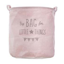 Canvas opbergmand afsluitbaar Little Things Roze