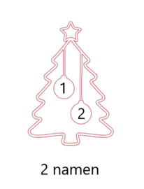Houten Kerstdecoratie Kerstboom met naam - namen