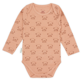 CuteLY Romper Koala print met lange mouw oud roze