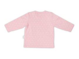 Jollein Shirt lange mouw Hearts soft pink met of zonder naam of tekst