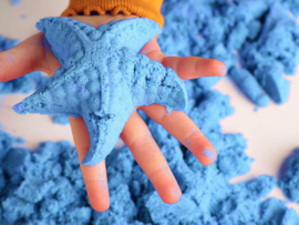 Rekbaar Fluffy Speelzand Blauw