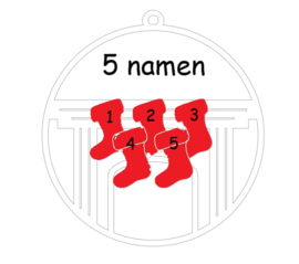 Houten Kerstdecoratie Openhaard met naam - namen