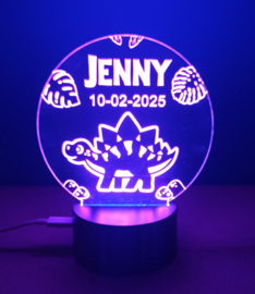Lamp Stegosaurus met Naam en  of Geboortedatum