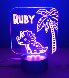 Lamp Triceratops met Naam en  of Geboortedatum
