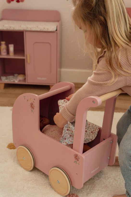 Little Dutch houten poppenwagen met of zonder Naam