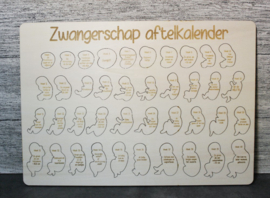 Houten Zwangerschap Aftelkalender puzzel