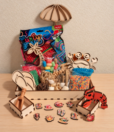 Sensory Play Box Sun Sea Beach evt. met naam