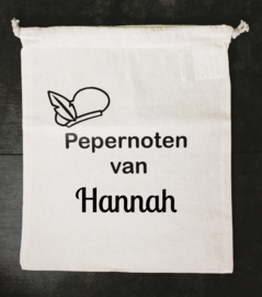 Pepernotenzak groot met naam