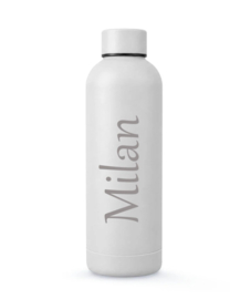 Drinkfles Rvs Wit 500 ml met naam