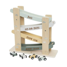 Jollein Houten Autobaan On The Go met of zonder geboortegegevens