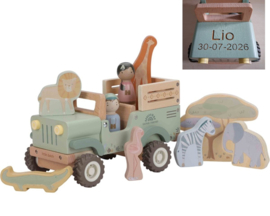 Little Dutch houten Auto met Dieren evt. met naam