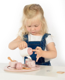Label Label houten Theeservies evt. Naam & Geboortedatum