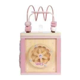Small Foot houten activiteitenkubus Roze evt. met naam