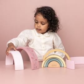 Little Dutch Houten Regenboog Fairy Garden met of zonder naam & geboortedatum
