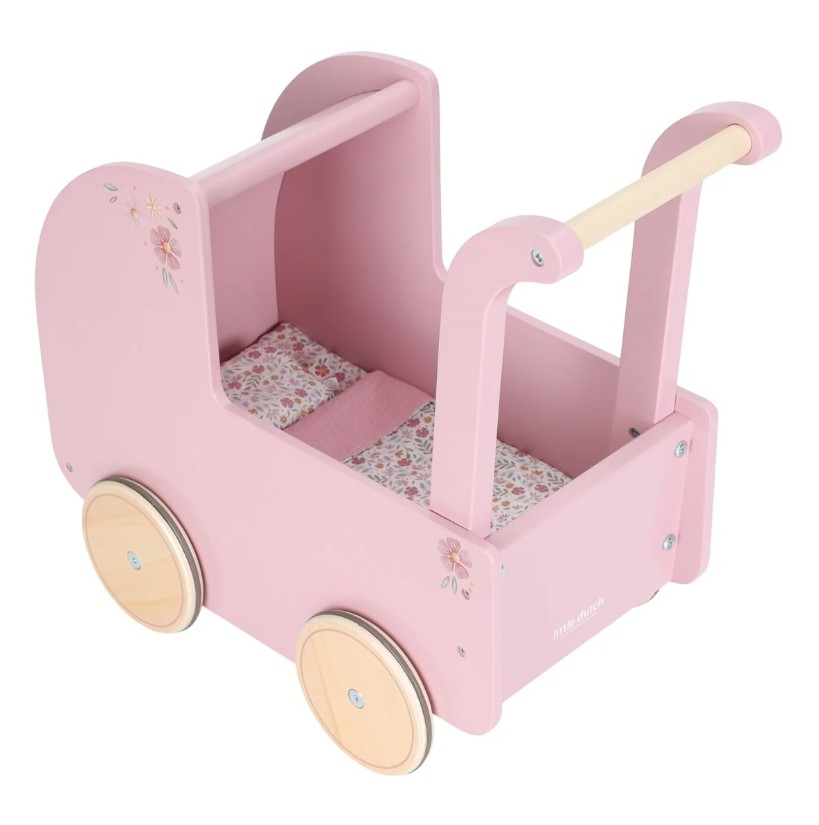 Little Dutch houten poppenwagen met of zonder Naam