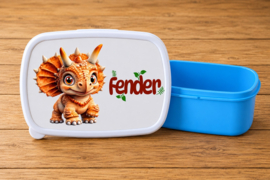 Broodtrommel Triceratops div. kleuren met Naam