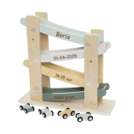 Jollein Houten Autobaan On The Go met of zonder geboortegegevens