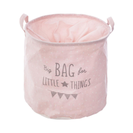 Canvas opbergmand afsluitbaar Little Things Roze