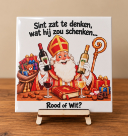 Tegel Sint zat te denken.....