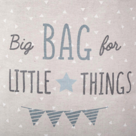 Canvas opbergmand afsluitbaar Little Things Grijs