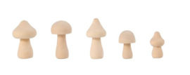 Houten Mini Paddenstoelen