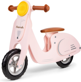 New Classic Toys Houten Loopfiets Roze met of zonder Naam