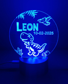 Lamp T-Rex met Naam en  of Geboortedatum