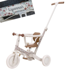 Little Dutch 4 in 1 Driewieler met Duwstang Sunny Flower + GRATIS Naam
