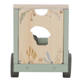 Little Dutch  houten vormenstoof Safari Auto met of zonder naam & geboortedatum