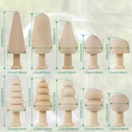 Houten Mini Bomen set 2