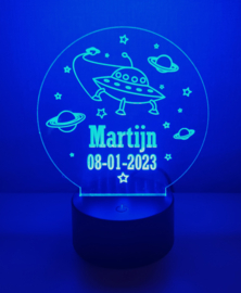Lamp Ruimte met Naam en  of Geboortedatum