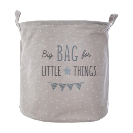 Canvas opbergmand afsluitbaar Little Things Grijs