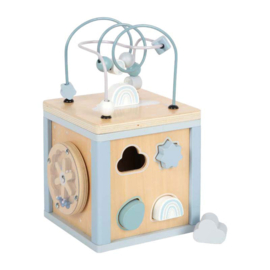 Small Foot houten activiteitenkubus Blauw evt. met naam