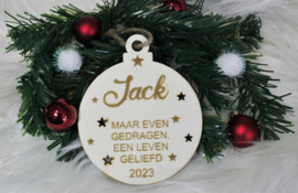 *Sterrenlijn* Houten ornament maar even gedragen, een leven geliefd