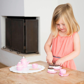 New Classic Toys Houten Theeservies Roze met of zonder Naam & Geboortedatum