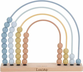 Little Dutch telraam regenboog blauw met of zonder Naam & Geboortedatum
