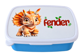 Broodtrommel Triceratops div. kleuren met Naam