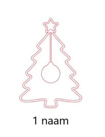 Houten Kerstdecoratie Kerstboom met naam - namen