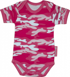 Camouflage romper roze met of zonder naam