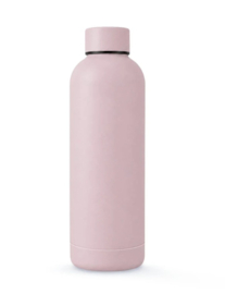 Drinkfles Rvs Pastel Roze 500 ml met naam