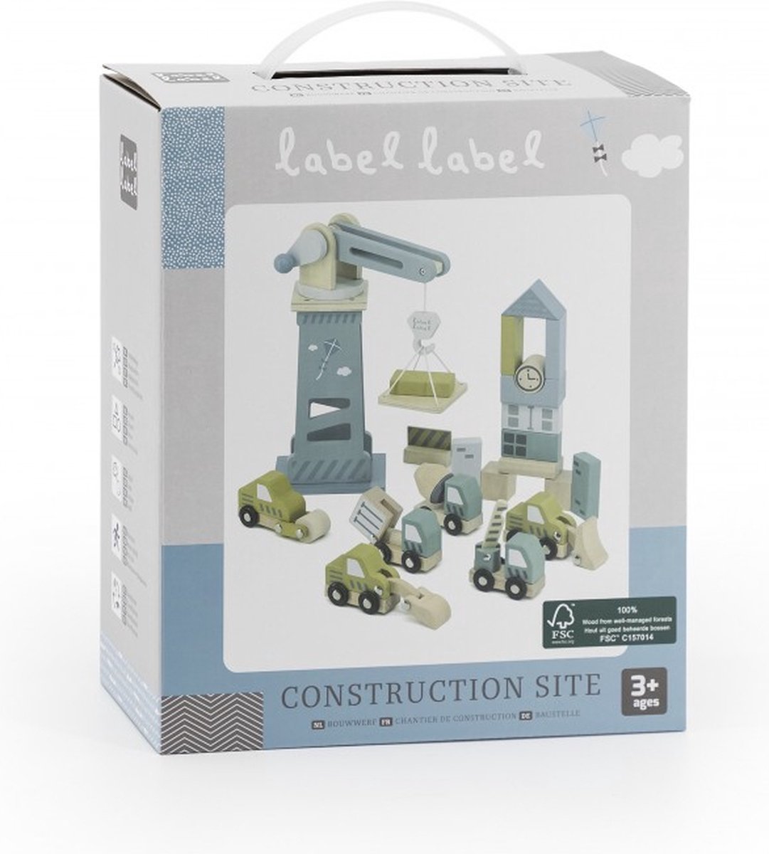 Label Label Bouwplaats met of zonder Naam & Geboortedatum
