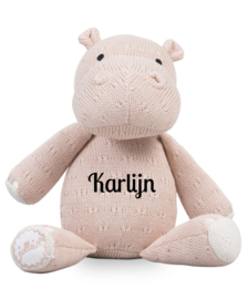 Knuffel Knit Nijlpaard Creamy Peach met of zonder naam