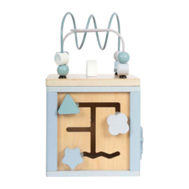 Small Foot houten activiteitenkubus Blauw evt. met naam