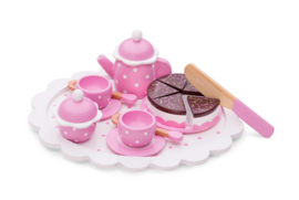 New Classic Toys Houten Theeservies Roze met of zonder Naam & Geboortedatum