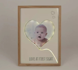 Fotolijst Love at first sight LED met of zonder naam