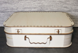 Houten speelkoffer XL met of zonder naam & geboortedatum