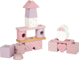 Small Foot Stapelhuisje Roze met of zonder Geboortegegevens