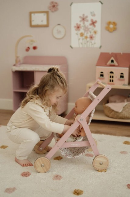 Little Dutch houten poppenbuggy met of zonder Naam